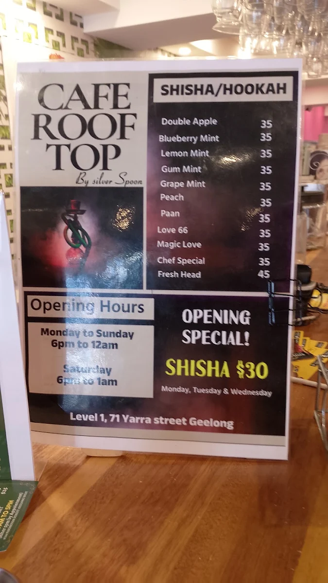 Menu, Silver Spoon Pakistani & Indian Restaurant