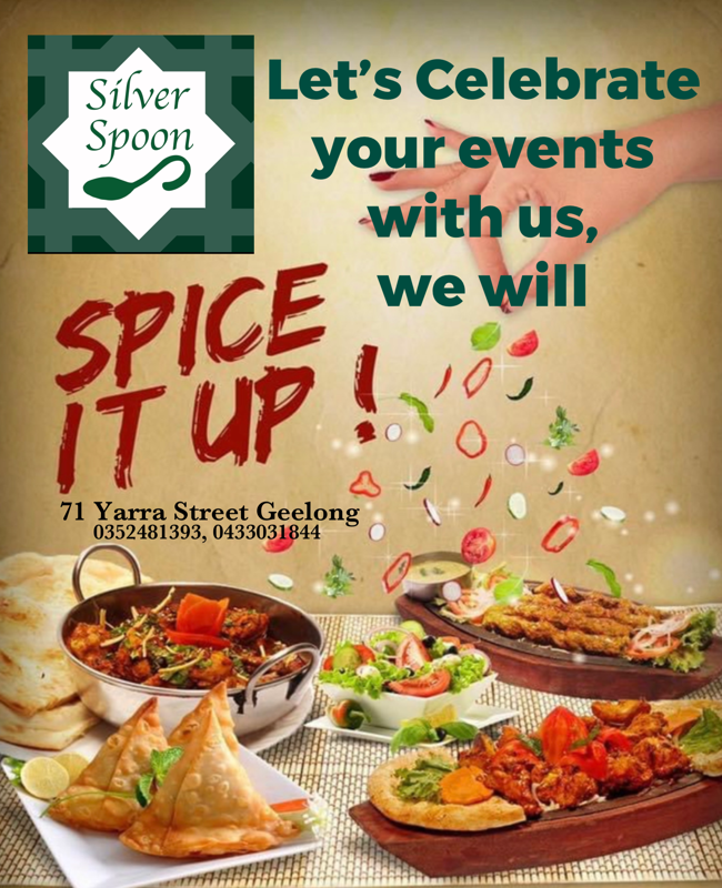 Menu, Silver Spoon Pakistani & Indian Restaurant