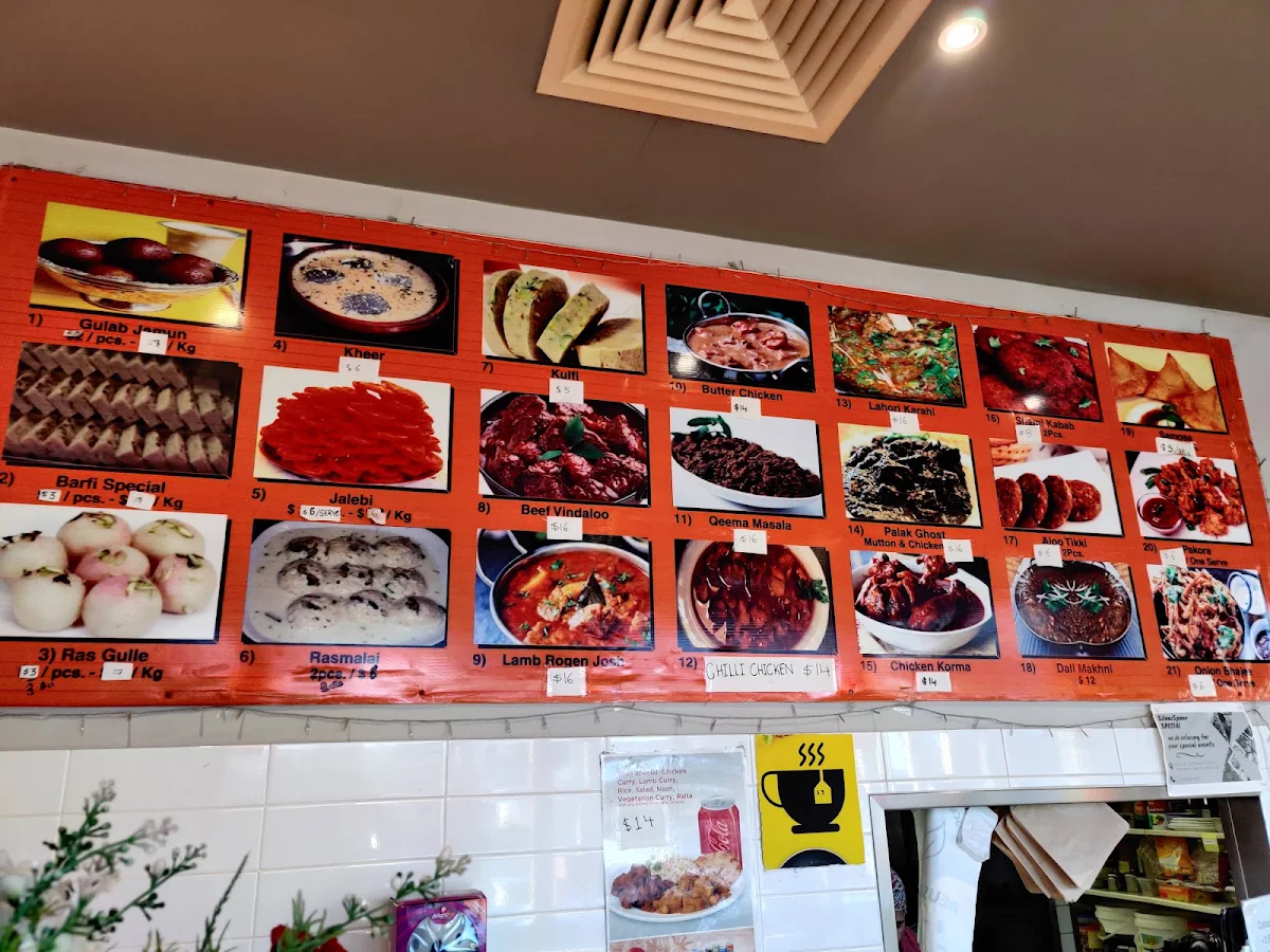 Menu, Silver Spoon Pakistani & Indian Restaurant