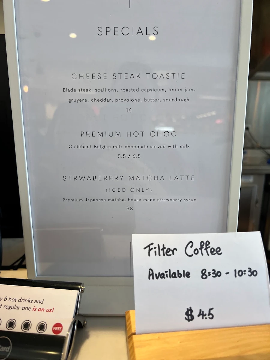 Menu, Pages Cafe West Ryde