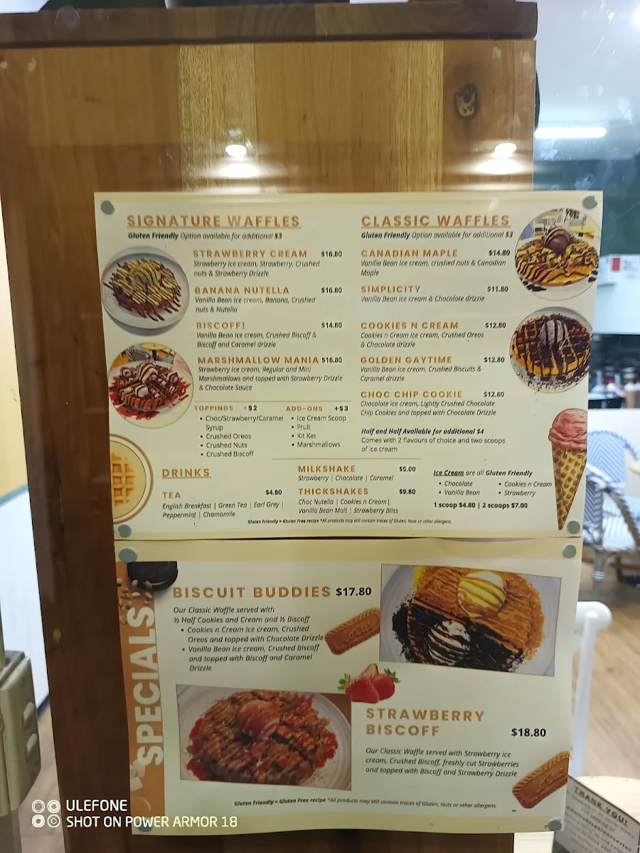 Menu, Waffle Break Co