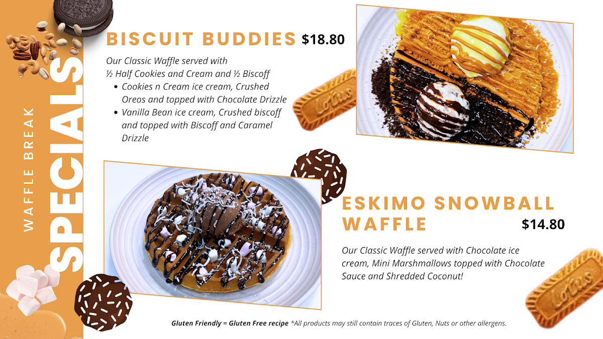 Menu, Waffle Break Co