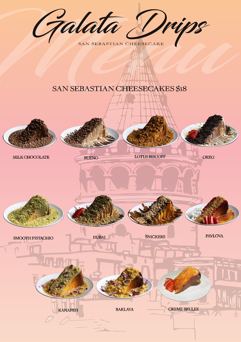 Menu, Galata Drips