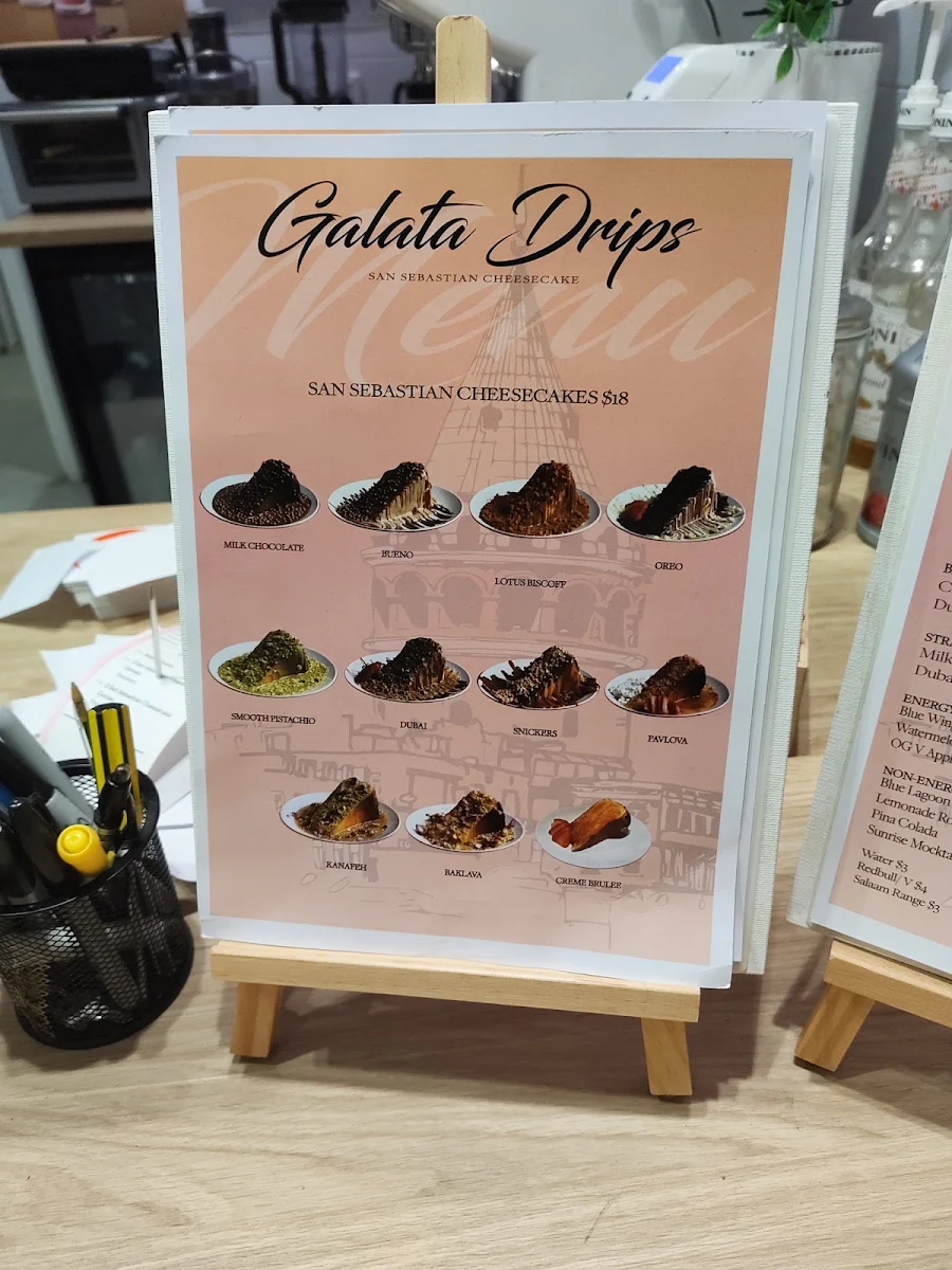Menu, Galata Drips
