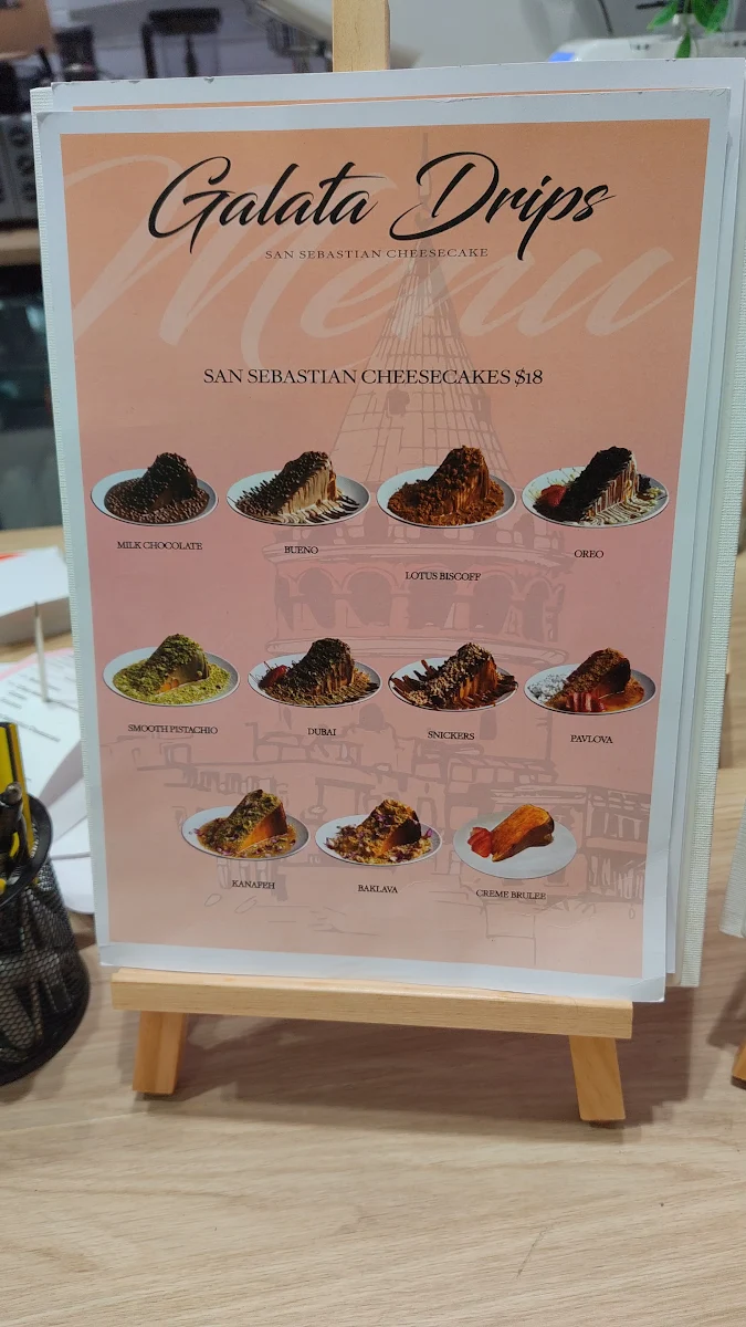 Menu, Galata Drips