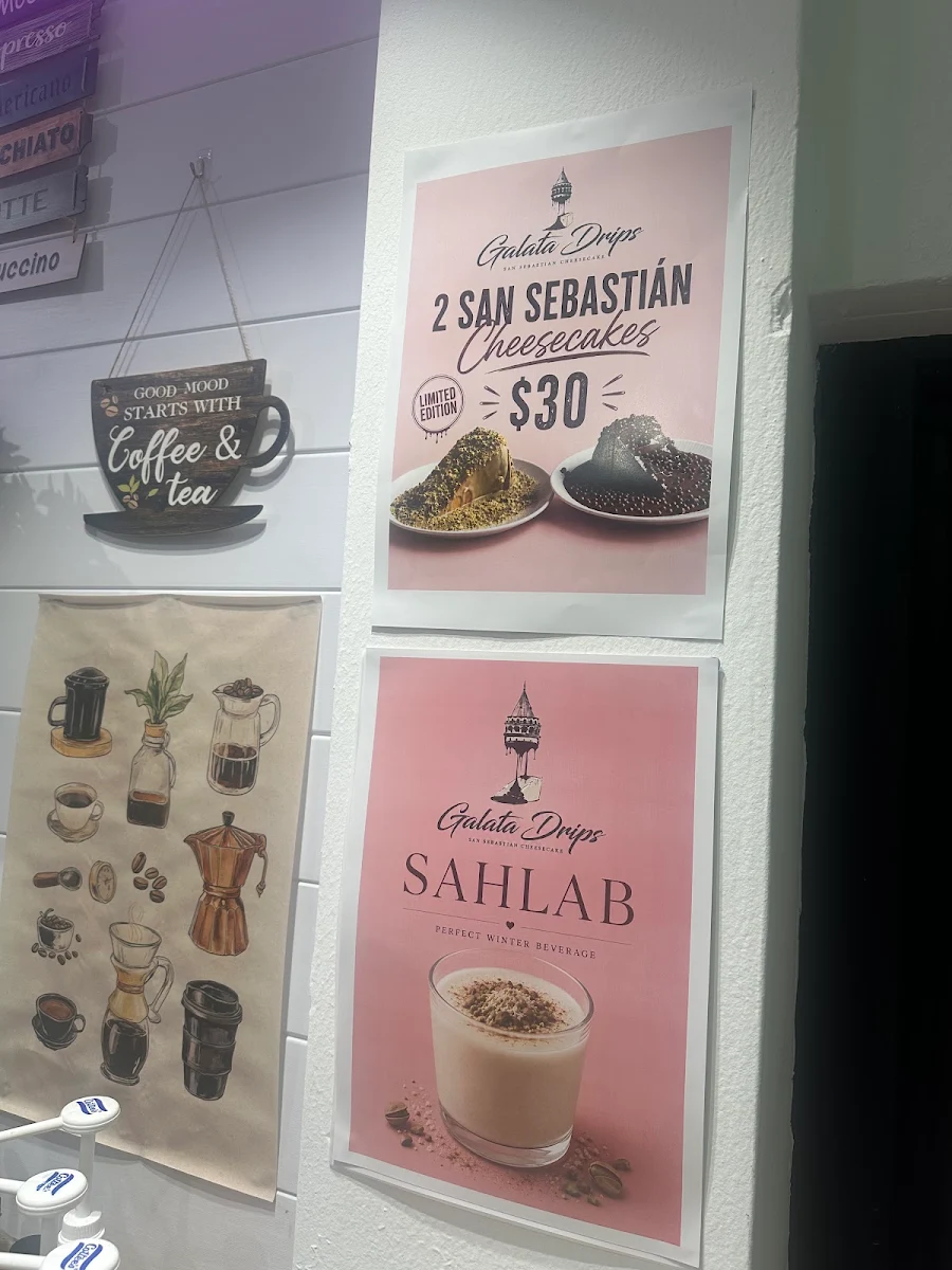 Menu, Galata Drips
