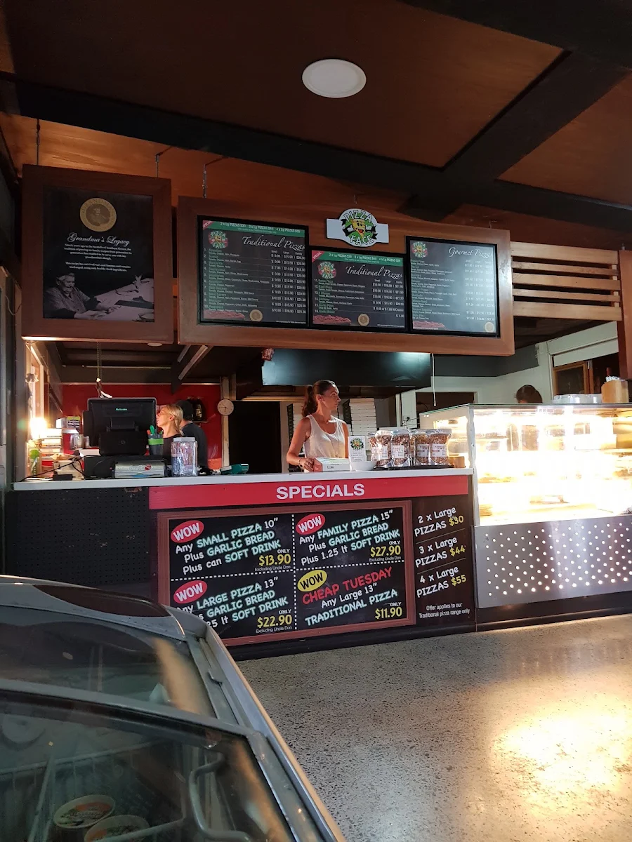 Menu, Pizza Face