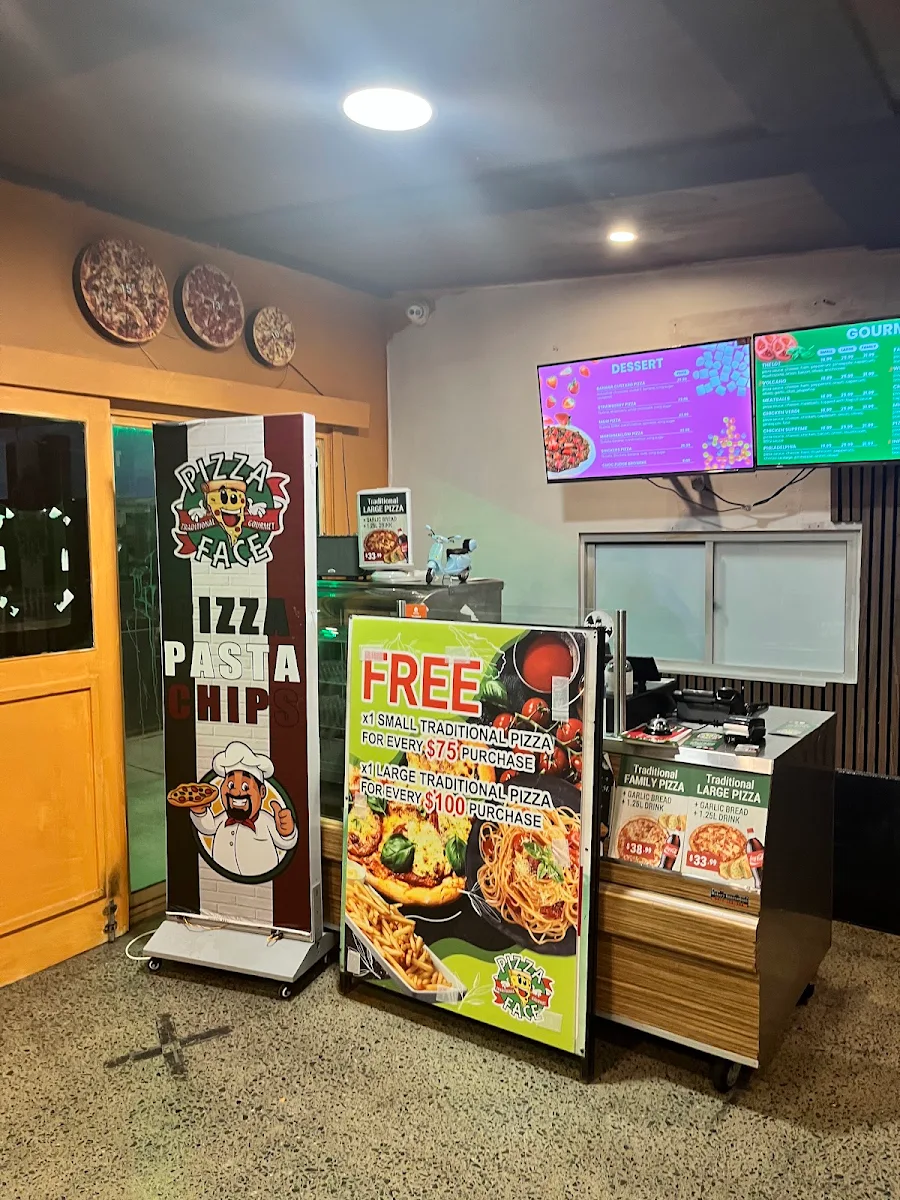 Menu, Pizza Face