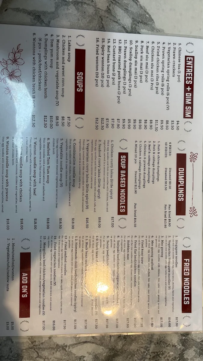 Menu, Hong Kong Tasty Kitchen--Gisborne