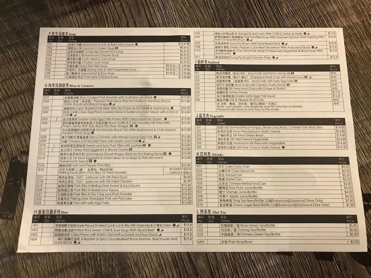 Menu, Mr. Stonepot 鍋先生 Eastwood伊士活店