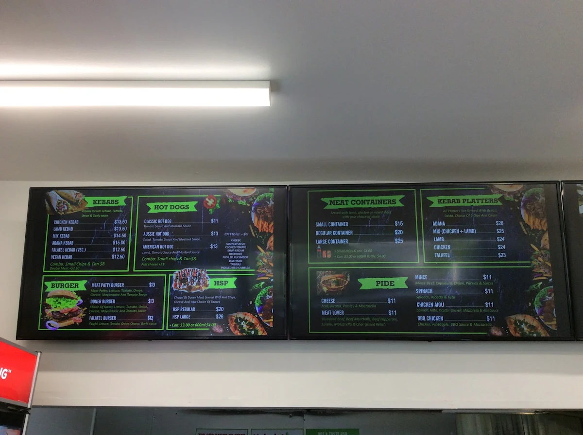 Menu, Kebab Lime - Kebabs & HSP