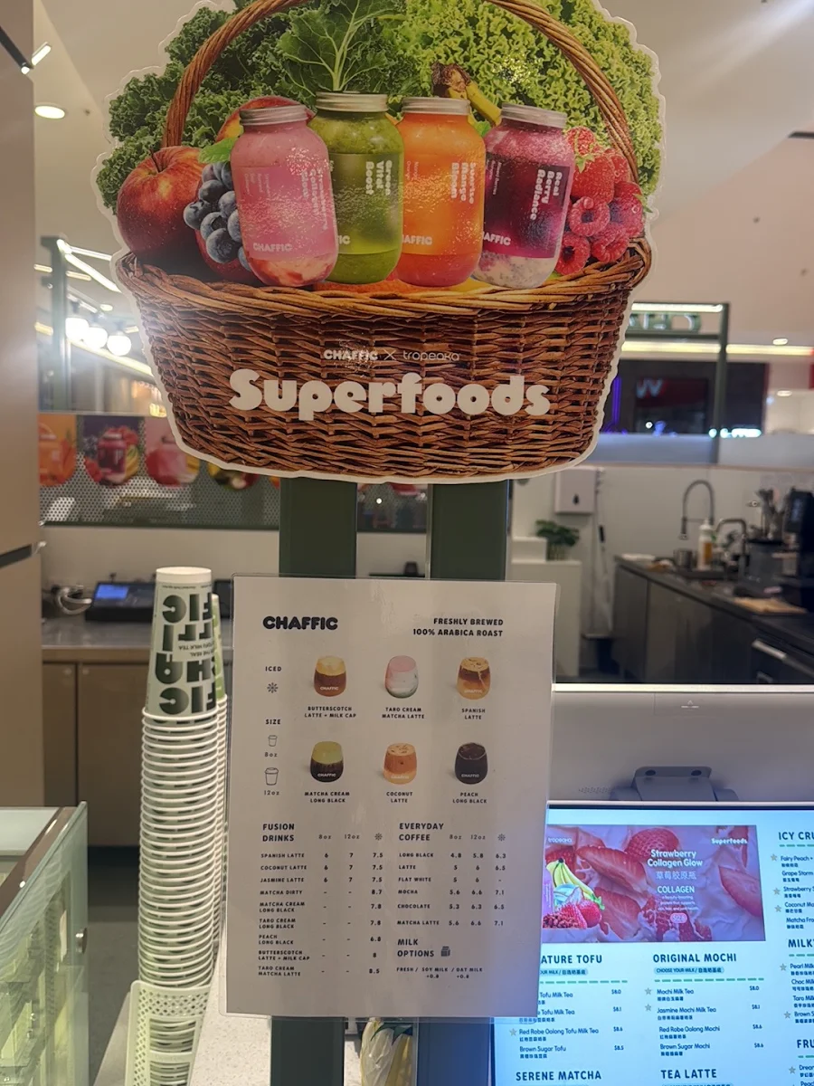 Menu, Chaffic Mirrabooka