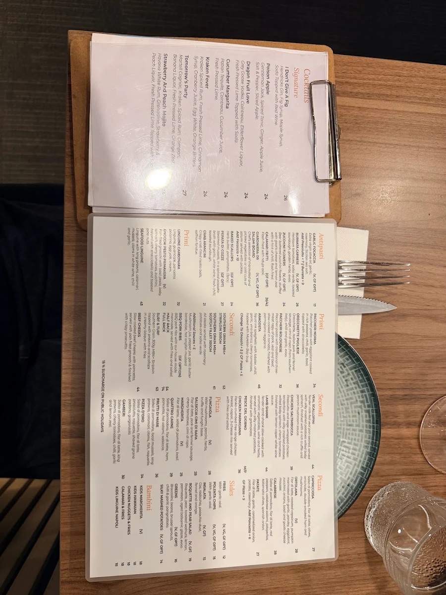 Menu, D'Oro Italian Restaurant and Wine Bar Templestowe