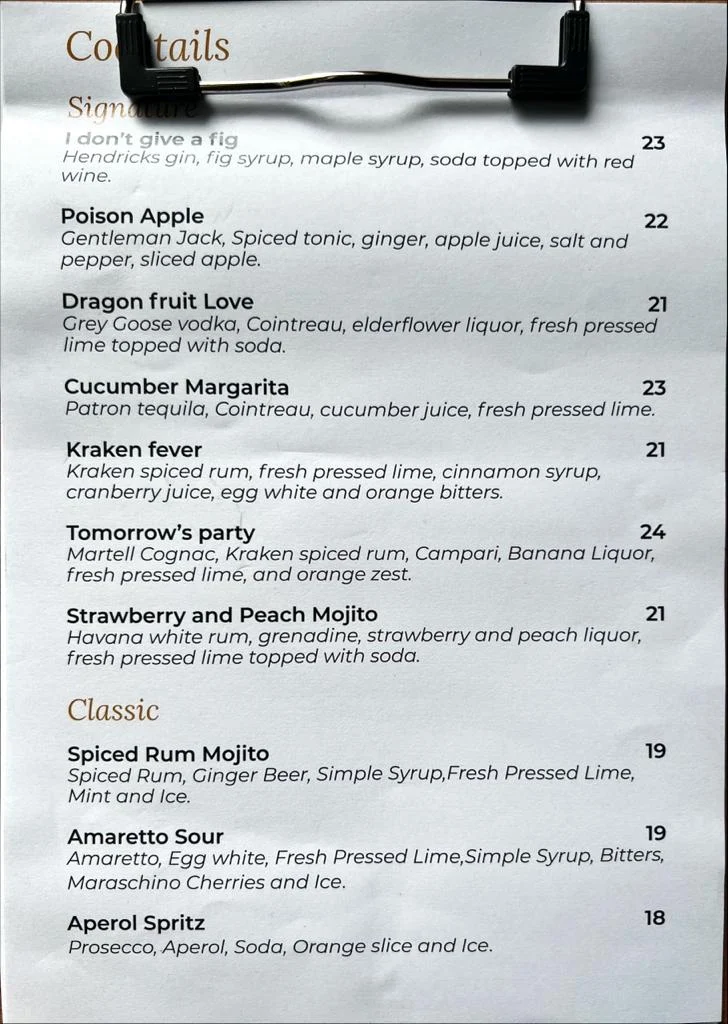 Menu, D'Oro Italian Restaurant and Wine Bar Templestowe