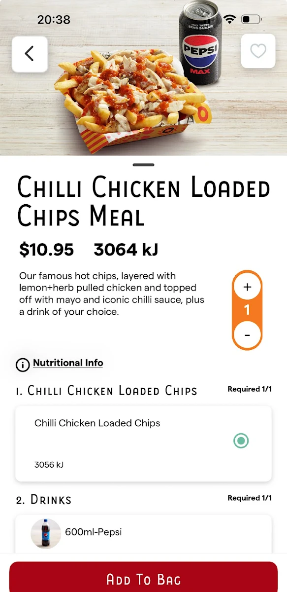 Menu, Oporto Altona North Drive Thru
