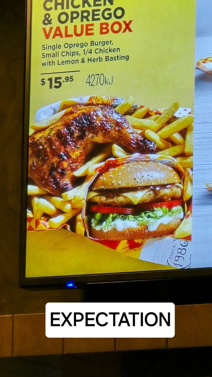 Menu, Oporto Altona North Drive Thru