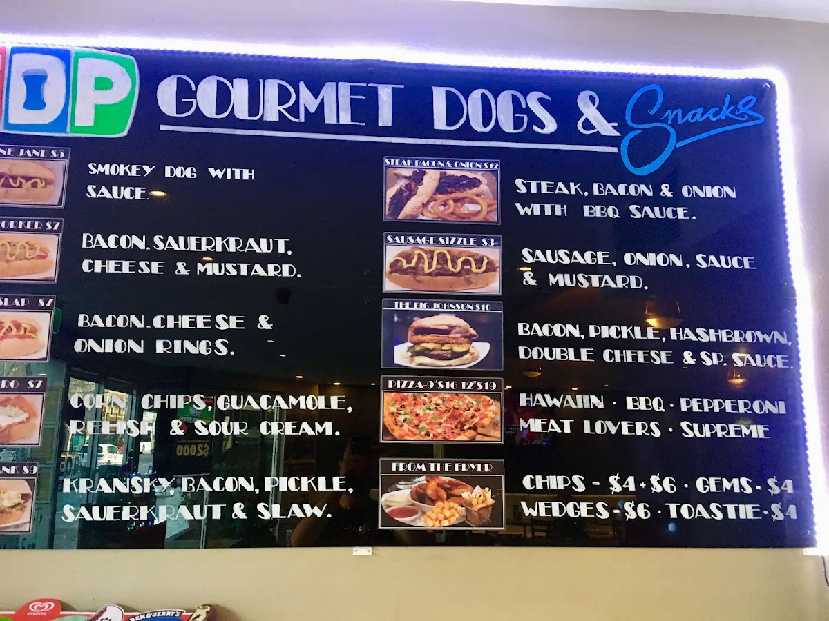 Menu, Pulteney Pokies
