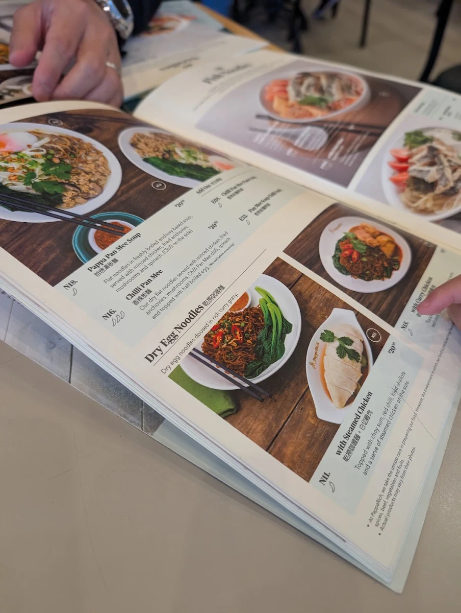 Menu, PappaRich Nunawading