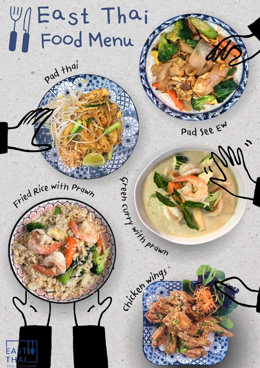 Menu, East Thai Restaurant