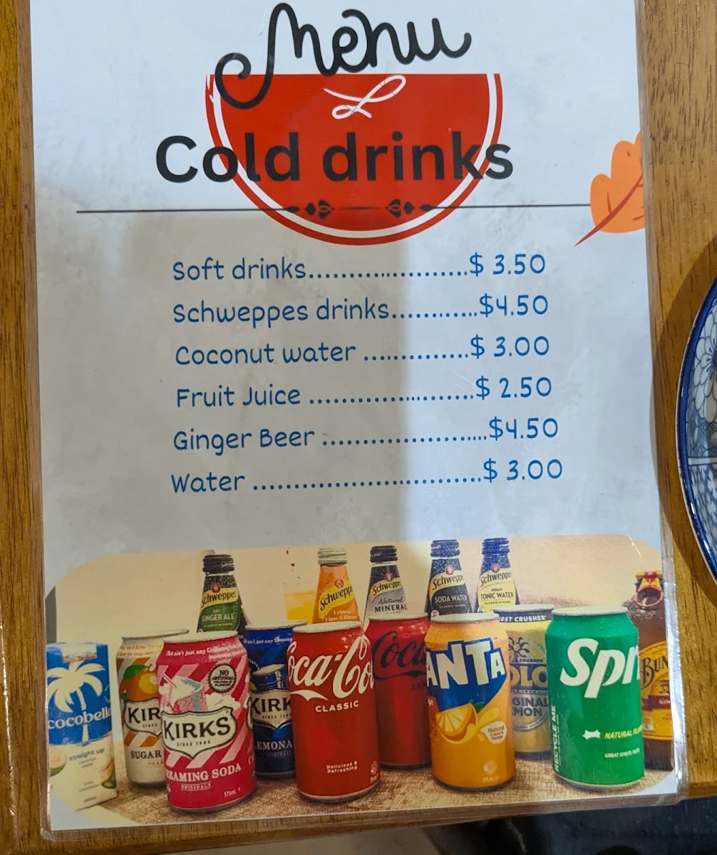 Menu, East Thai Restaurant