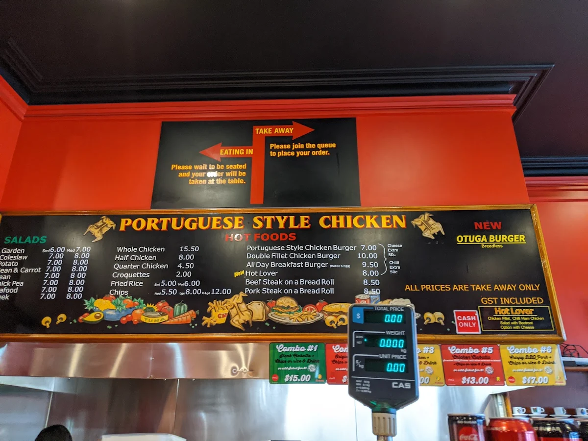 Menu, Frango Petersham