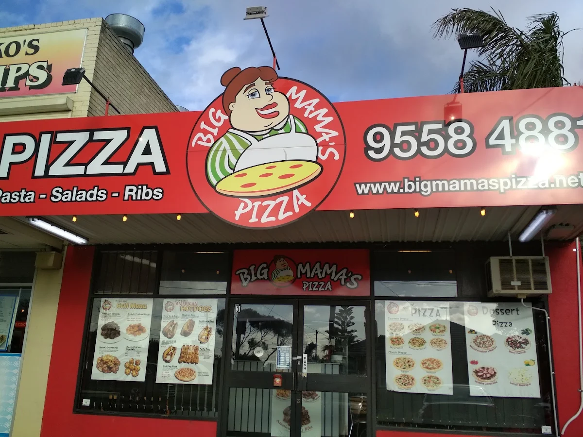 Menu, Big Mama's Pizza
