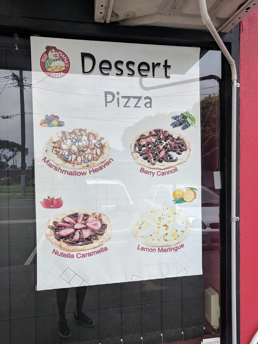 Menu, Big Mama's Pizza