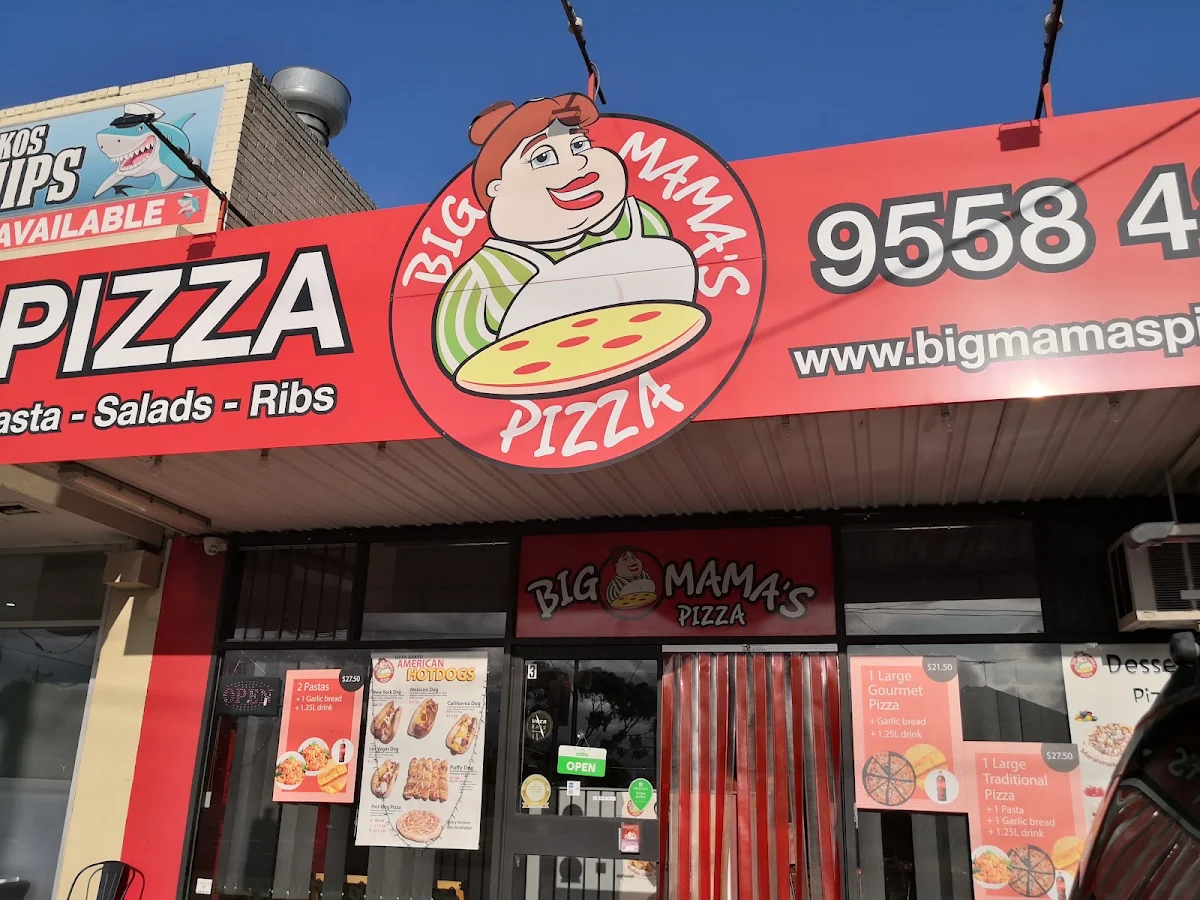 Menu, Big Mama's Pizza
