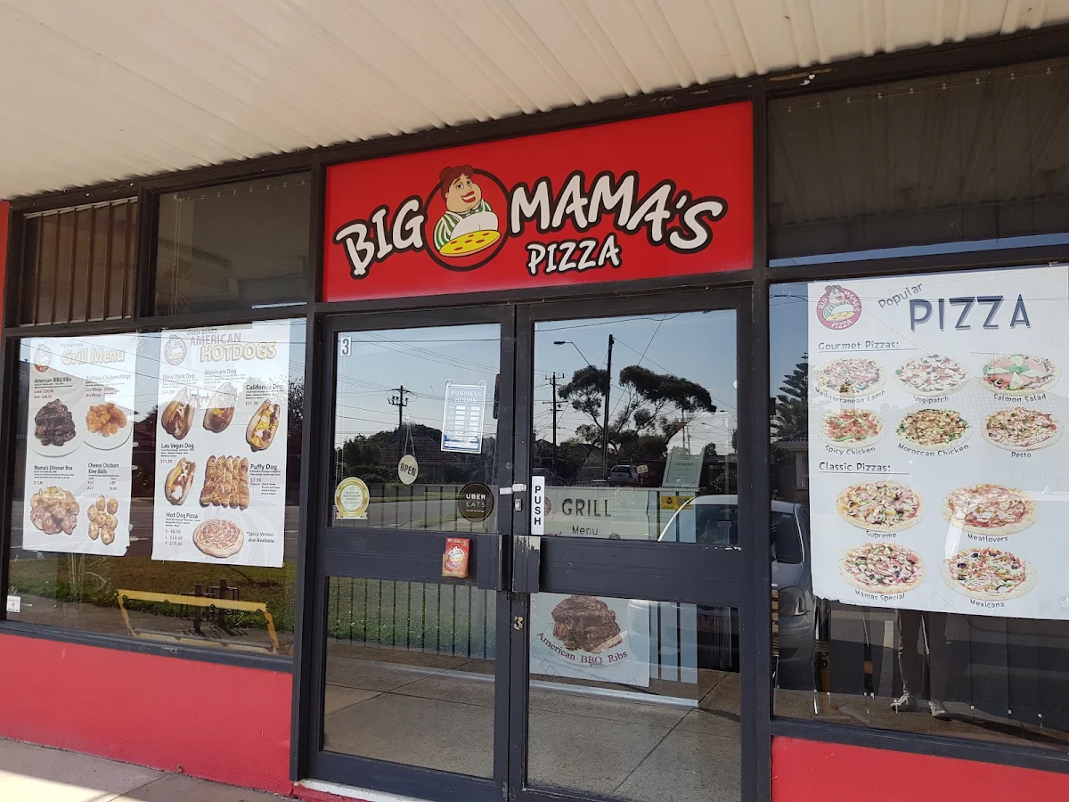 Menu, Big Mama's Pizza