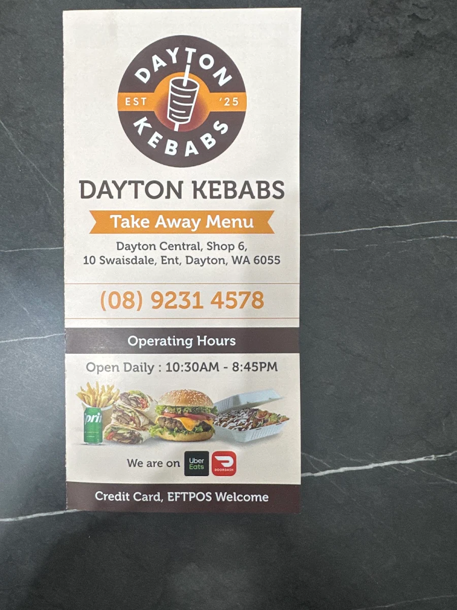 Menu, Dayton kebabs