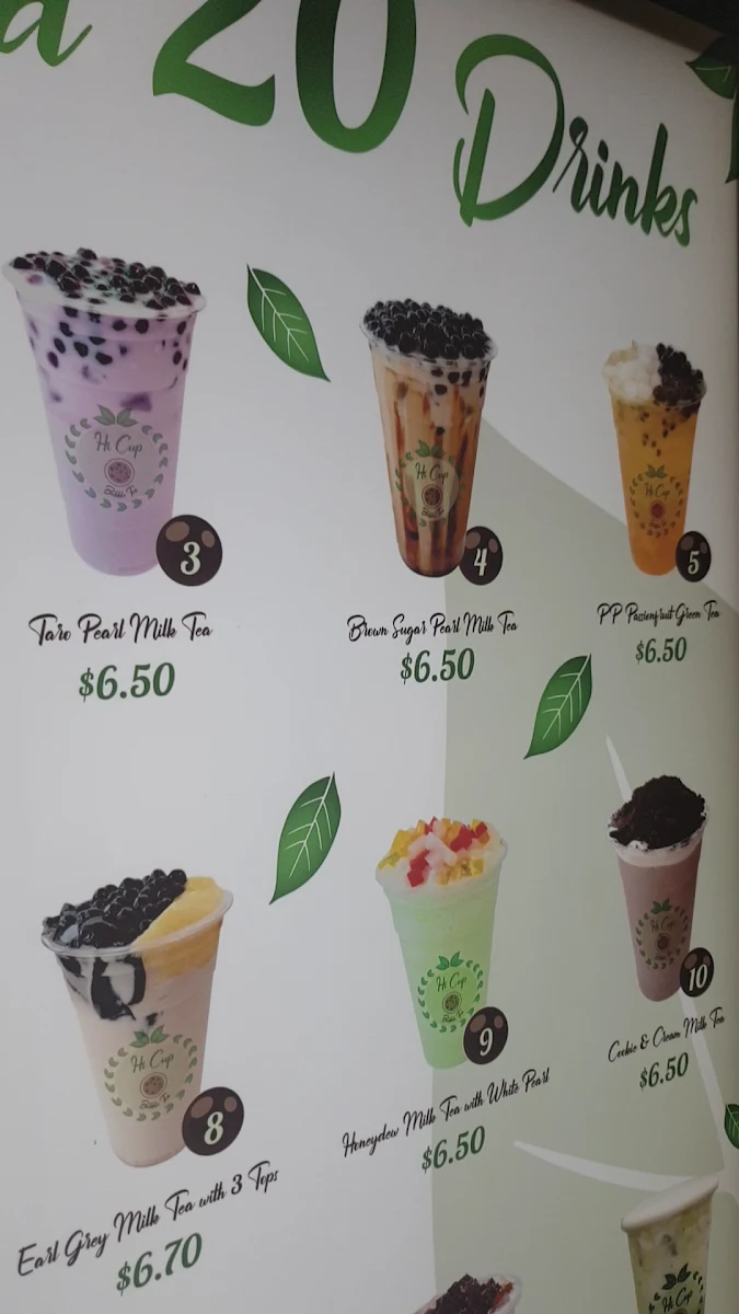 Menu, Hi Cup Bubble Tea SMITHFIELD