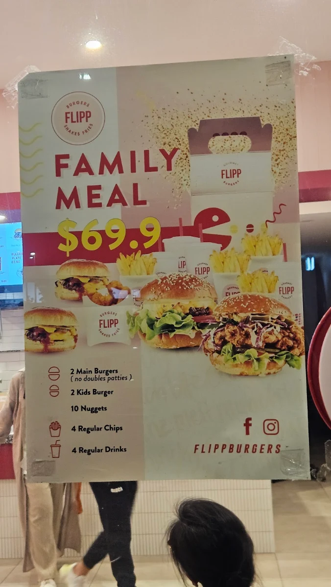Menu, FLIPP Burgers Mount Druitt