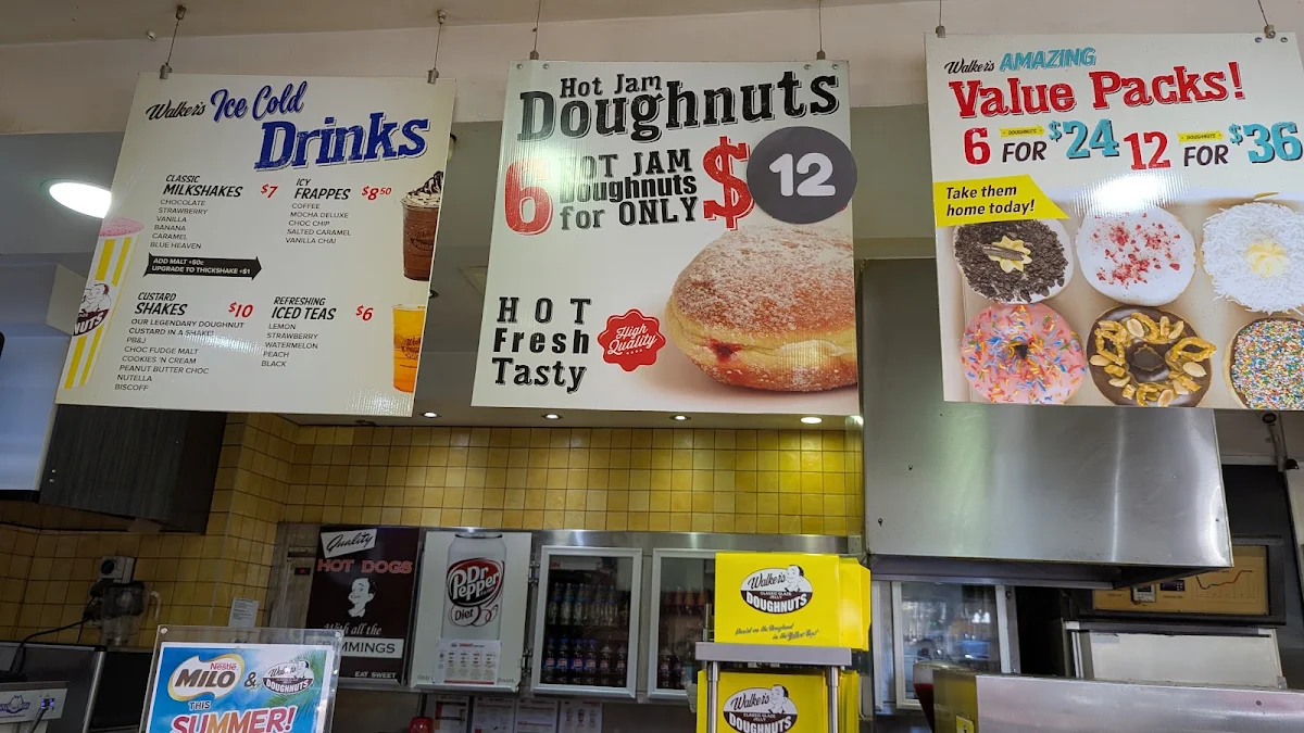 Menu, Walker's Doughnuts Flinders Street Station