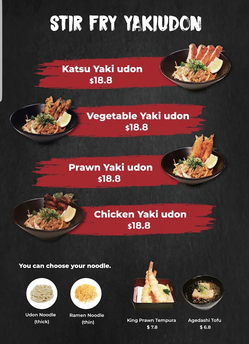 Menu, Pittwater Sushi