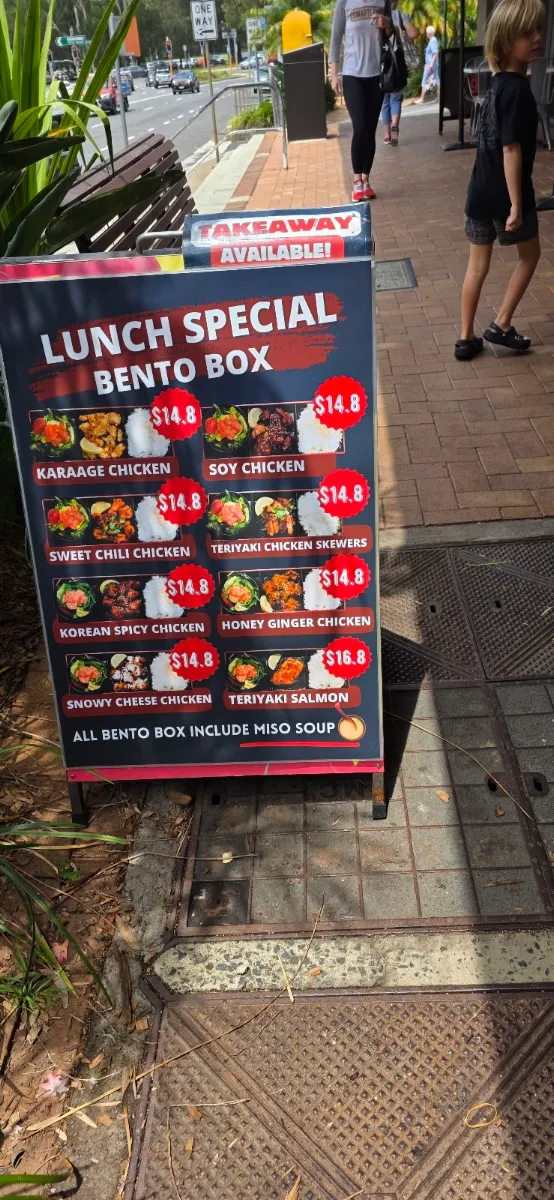Menu, Pittwater Sushi