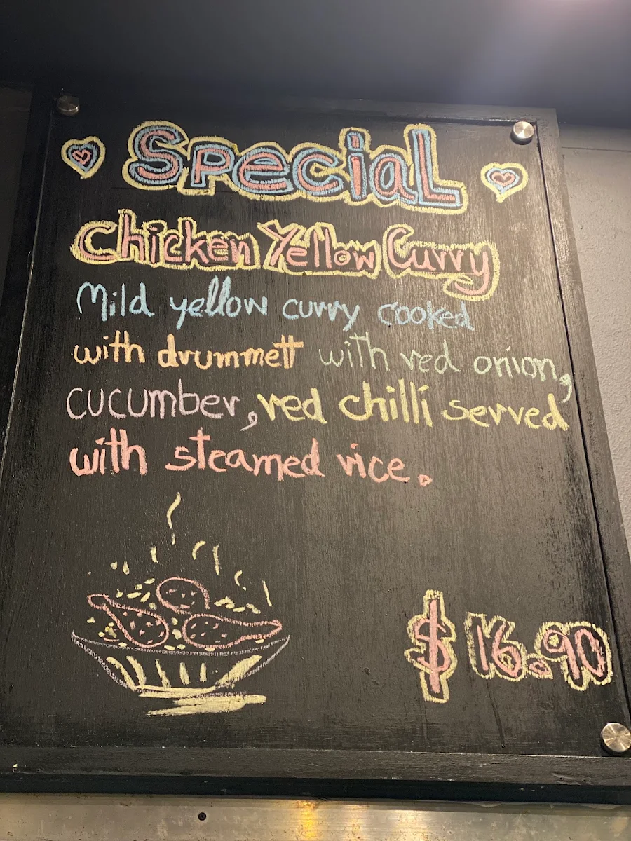 Menu, Papaya Thai Eatery & Cafe