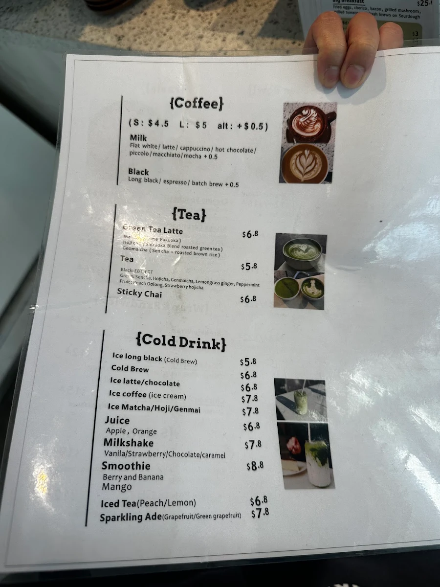Menu, Kitaya Cafe Chatswood