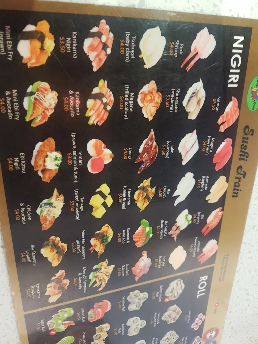 Menu, Sushi Train Labrador