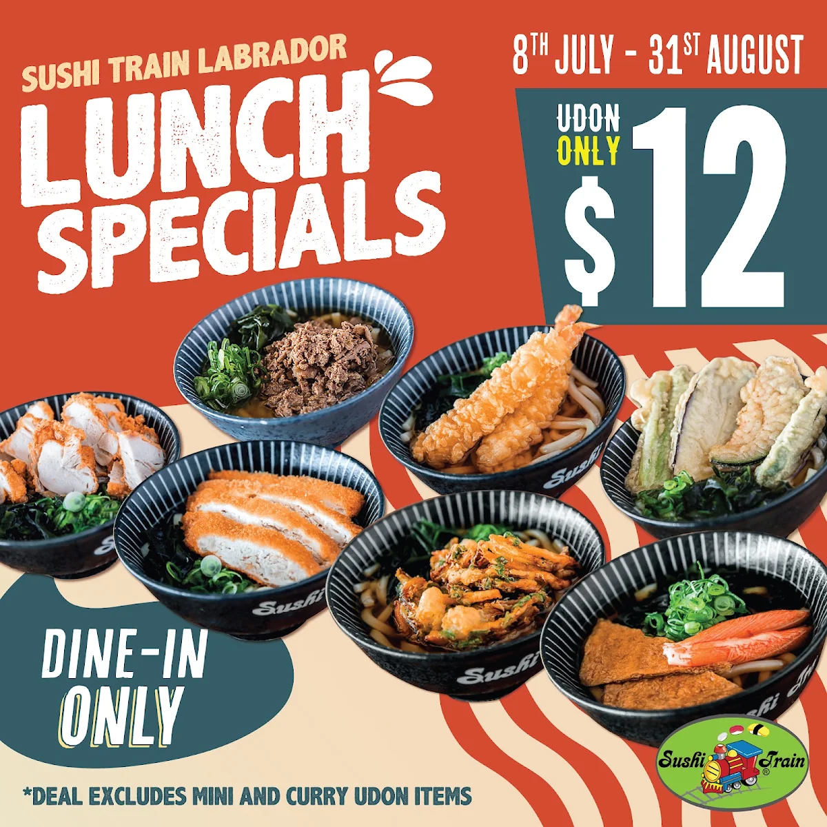 Menu, Sushi Train Labrador