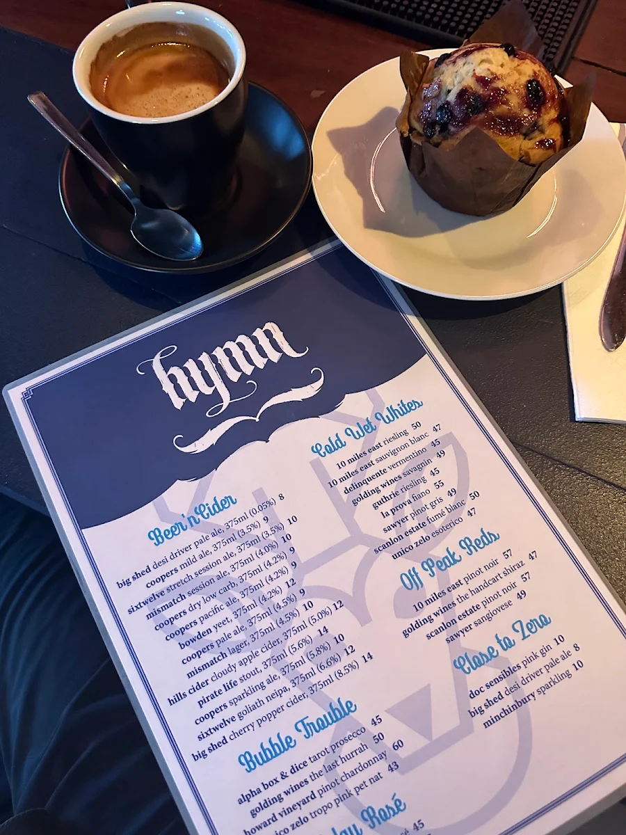 Menu, HYMN Bar