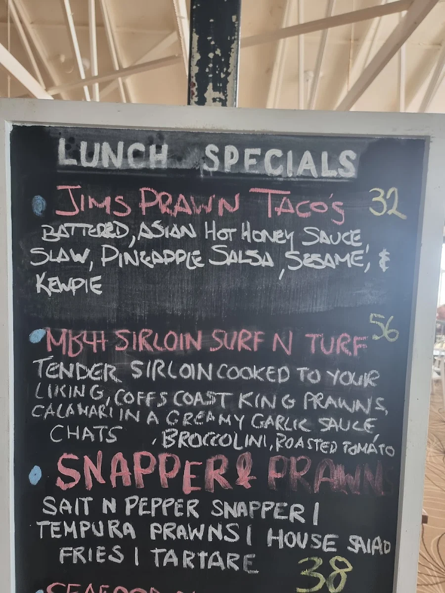 Menu, DONOVANS Surf Club Restaurant
