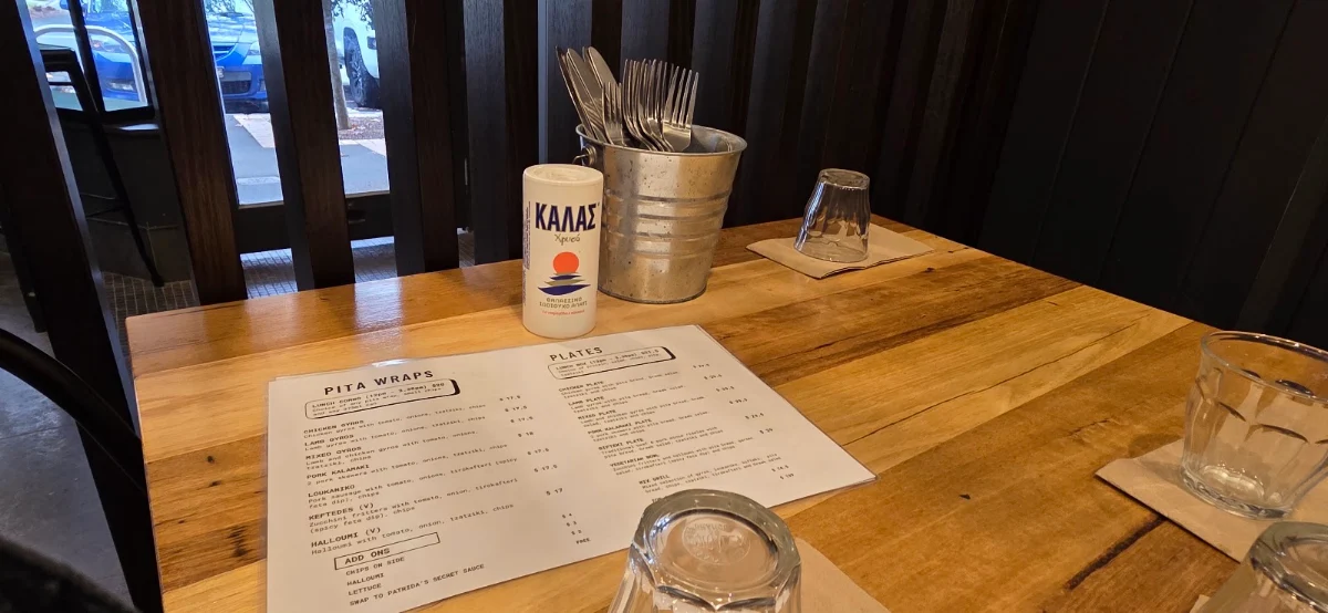 Menu, Patrida Greek Street Food
