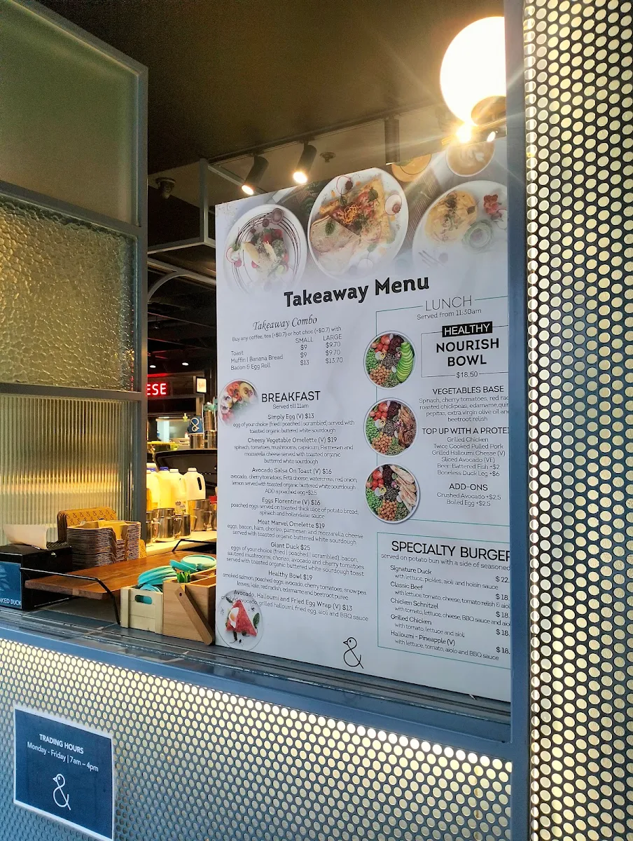 Menu, The Naked Duck Kent St