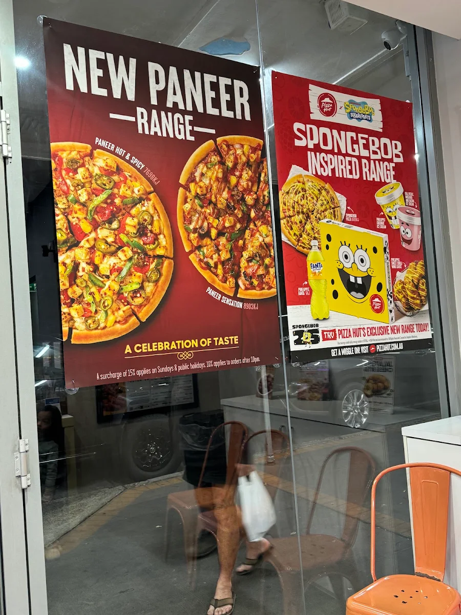 Menu, Pizza Hut Blacktown