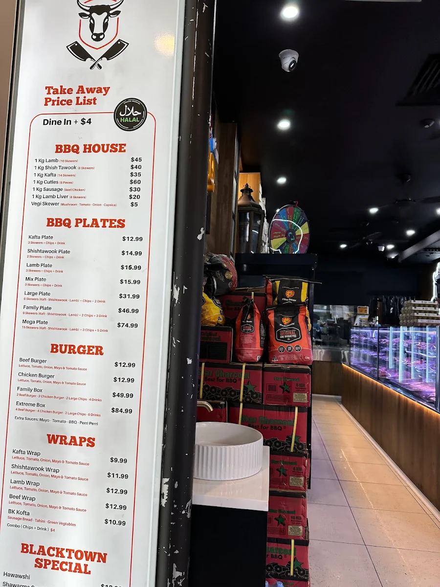 Menu, TROPICANA SHISHA BAR