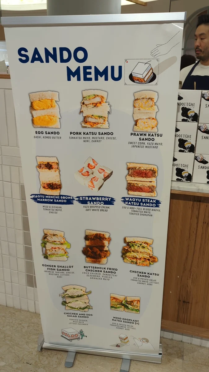 Menu, Sandoitchi Cafe Chatswood