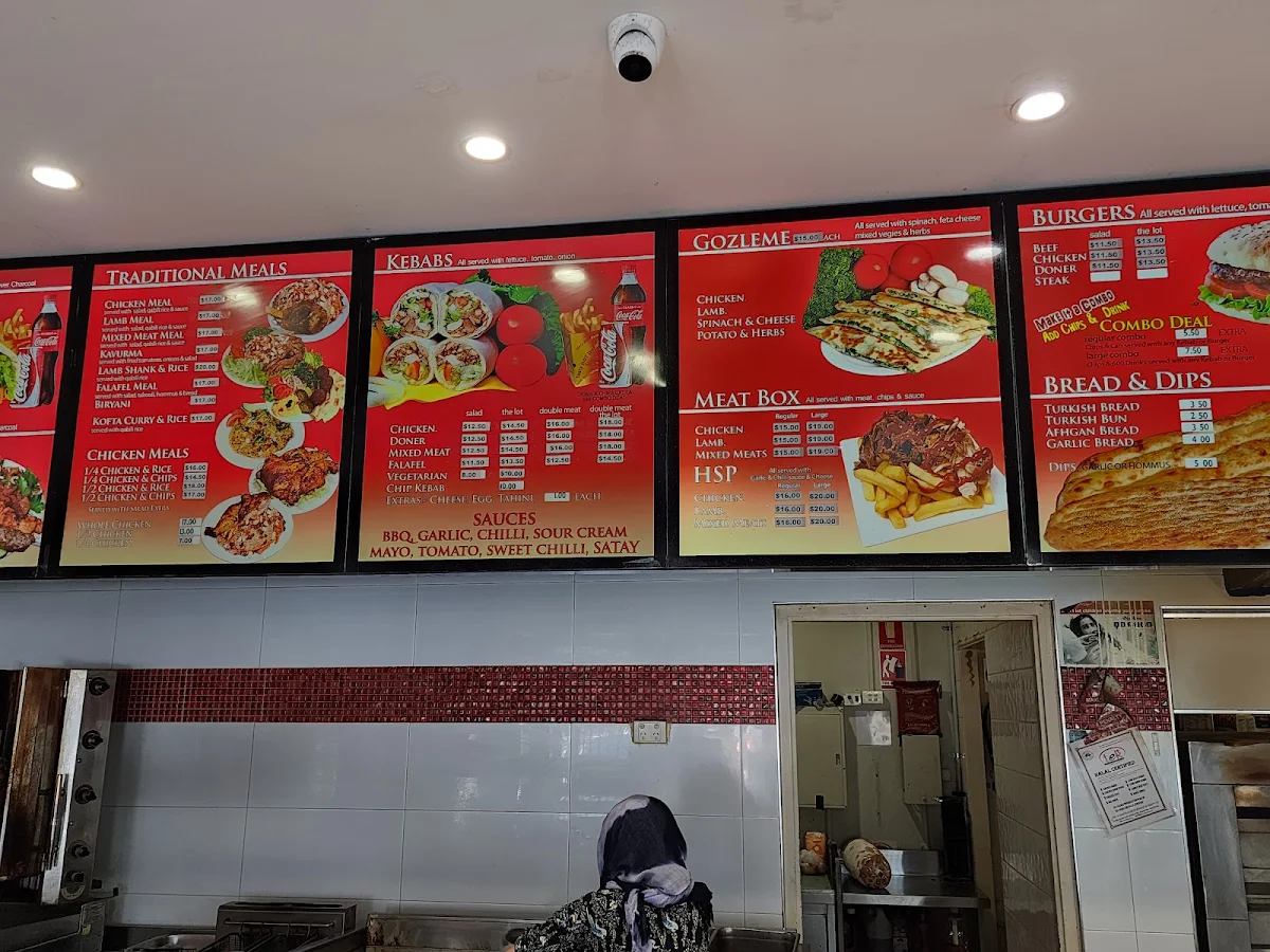 Menu, Queens Park Cafe & Kebabs
