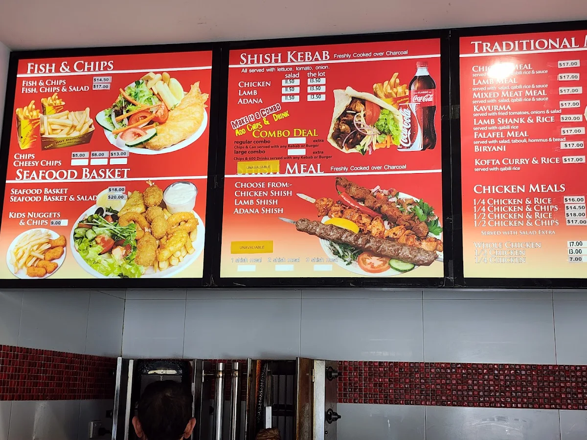 Menu, Queens Park Cafe & Kebabs