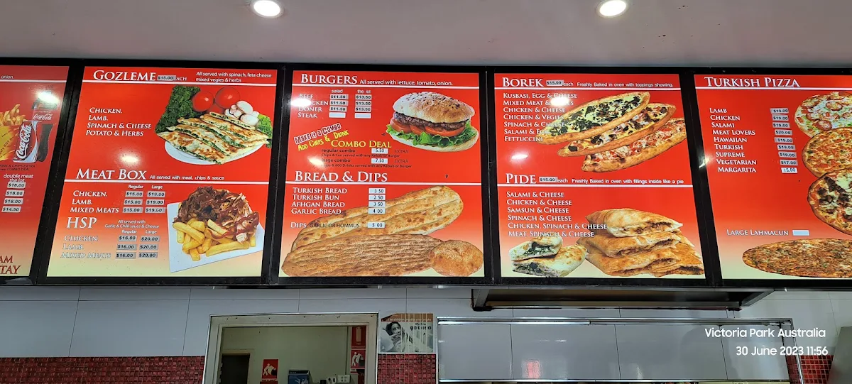 Menu, Queens Park Cafe & Kebabs