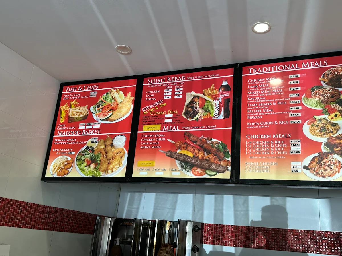 Menu, Queens Park Cafe & Kebabs